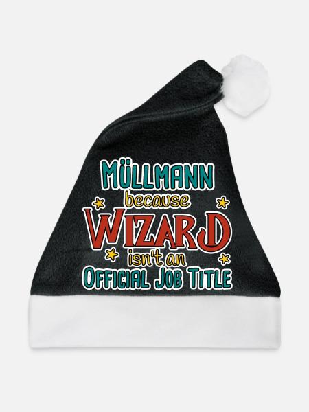Müllmann Wizard - Weihnachtsmütze - Schwarz/Weiß