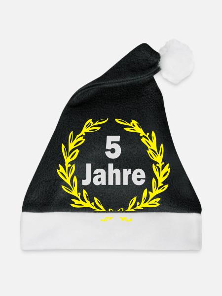 5 jahre - Weihnachtsmütze - Schwarz/Weiß