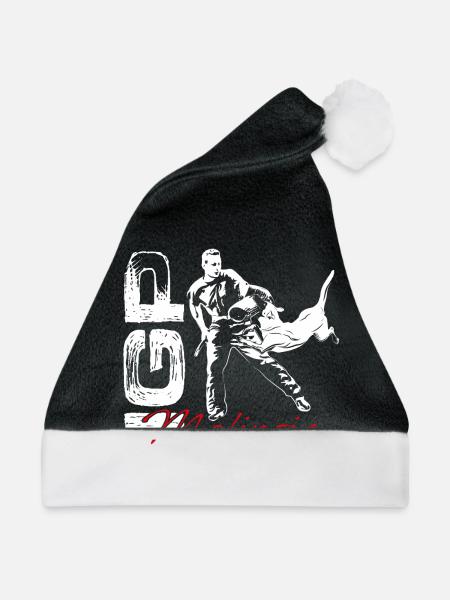 IGP Malinois - Weihnachtsmütze - Schwarz/Weiß
