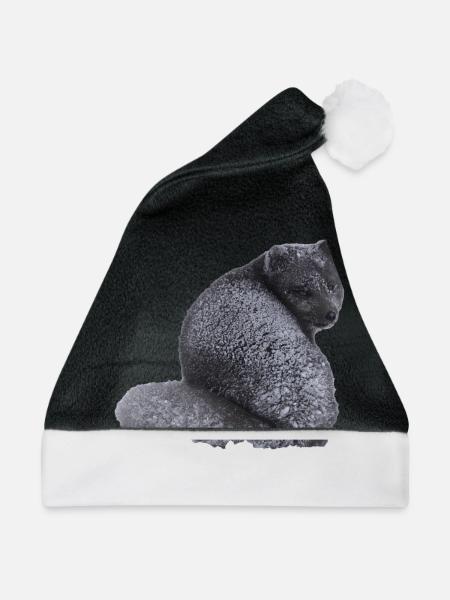 Fuchswelpe - Weihnachtsmütze - Schwarz/Weiß