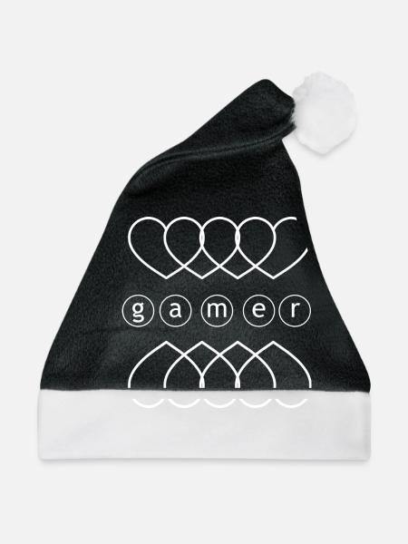 Game Gaming PC - Weihnachtsmütze - Schwarz/Weiß - Vorne