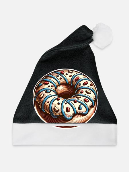 Donut - Weihnachtsmütze - Schwarz/Weiß