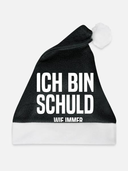 Ich bin schuld - ...wie immer - Weihnachtsmütze - Schwarz/Weiß - Vorne