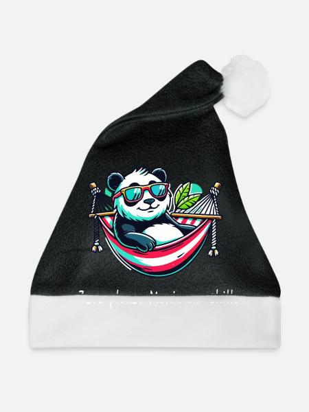 Panda Zero Plans - Weihnachtsmütze - Schwarz/Weiß - Vorne