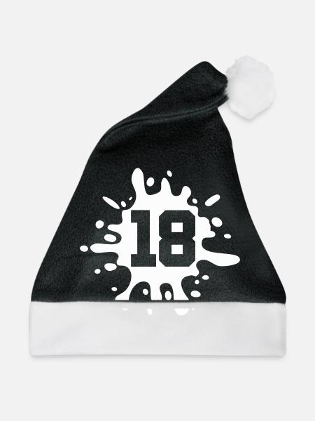 Farbklecks klecks 18 - Weihnachtsmütze - Schwarz/Weiß