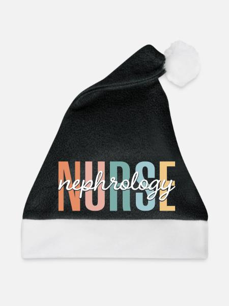 Krankenschwester für Nephrologie - Weihnachtsmütze - Schwarz/Weiß
