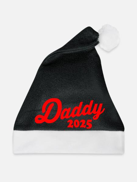 Daddy 2025 - Weihnachtsmütze - Schwarz/Weiß