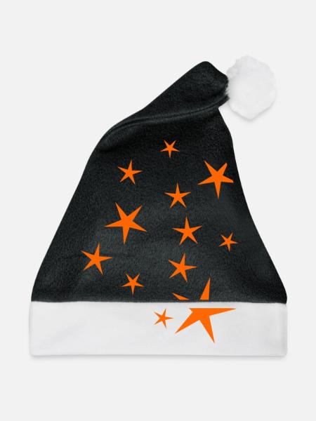 Orange Star - Weihnachtsmütze - Schwarz/Weiß