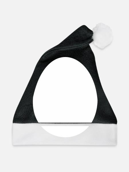Ei Form - Weihnachtsmütze - Schwarz/Weiß