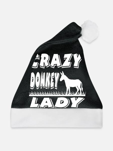 Esel - Weihnachtsmütze - Schwarz/Weiß