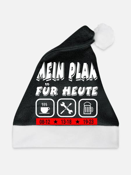 Auto - Weihnachtsmütze - Schwarz/Weiß