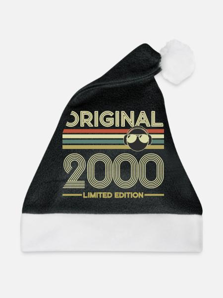 2000 - Weihnachtsmütze - Schwarz/Weiß