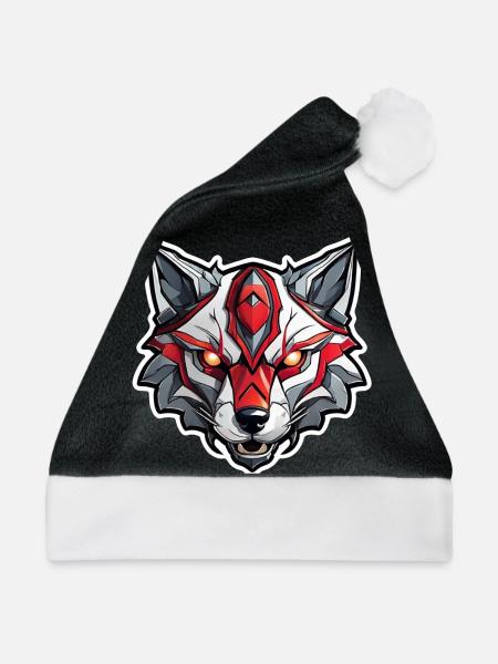 Wolf Tattoo - Weihnachtsmütze - Schwarz/Weiß