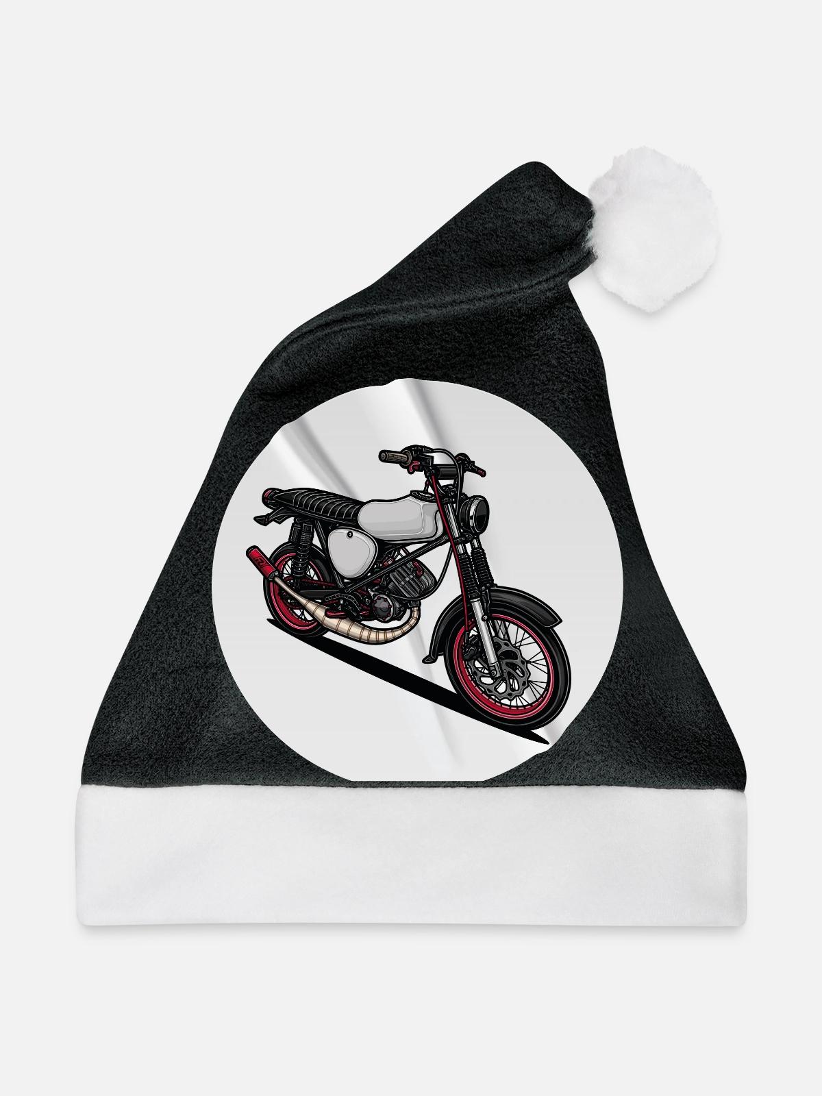 S51 (Tuning) // Illustration - Weihnachtsmütze - Schwarz/Weiß - Vorne