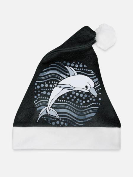 Delfin - Weihnachtsmütze - Schwarz/Weiß