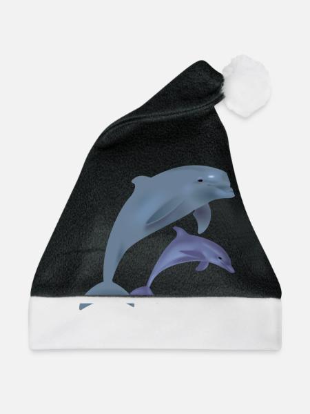 Dolphins - Weihnachtsmütze - Schwarz/Weiß