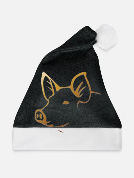 pork-1486384 - Weihnachtsmütze - Schwarz/Weiß