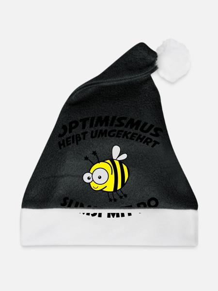 sumsi_mit_po_01 - Weihnachtsmütze - Schwarz/Weiß