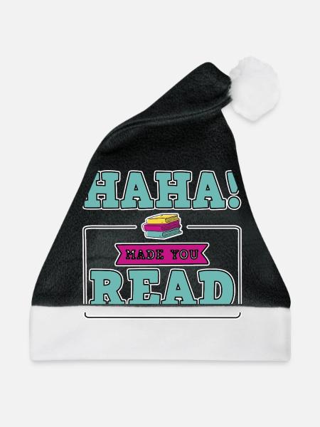 Haha Made You Read - Weihnachtsmütze - Schwarz/Weiß