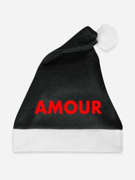 Amour - Weihnachtsmütze - Schwarz/Weiß
