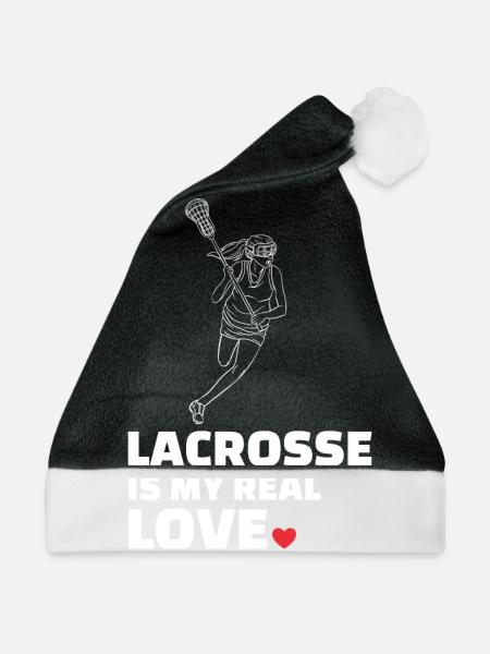 Ich Liebe Lacrosse - Weihnachtsmütze - Schwarz/Weiß