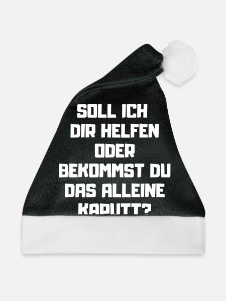 Handwerker Kaputt Sarkasmus Handwerk - Weihnachtsmütze - Schwarz/Weiß - Vorne