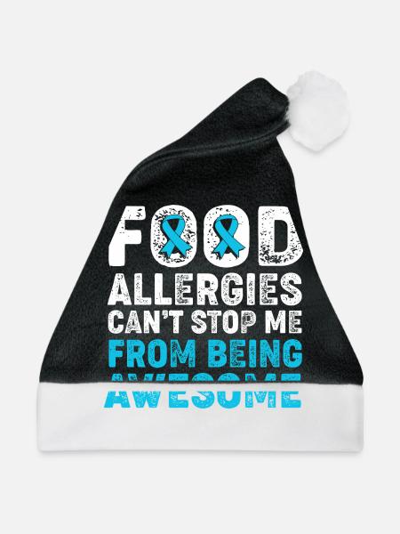 Allergie Lebensmittel - Weihnachtsmütze - Schwarz/Weiß - Vorne