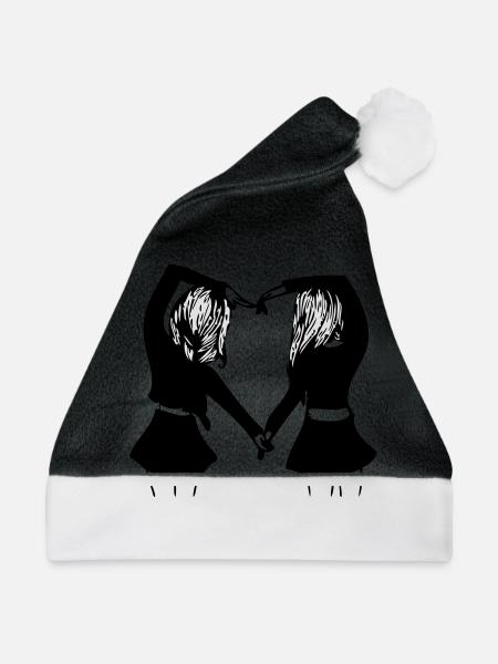 Love! - Weihnachtsmütze - Schwarz/Weiß