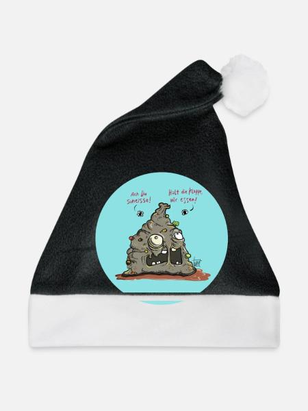 Leckeres Essen - Weihnachtsmütze - Schwarz/Weiß