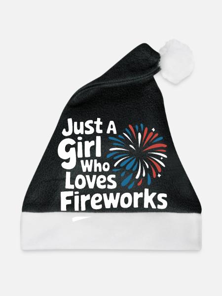 Pyrotechniker Feuerwerk Pyrotechnik - Weihnachtsmütze - Schwarz/Weiß - Vorne