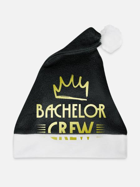 Bachelor Crew - Weihnachtsmütze - Schwarz/Weiß