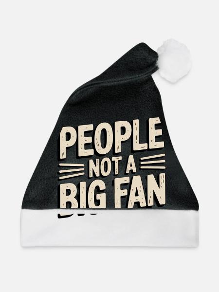 Leute, die keine großen Fans sind - Weihnachtsmütze - Schwarz/Weiß - Vorne
