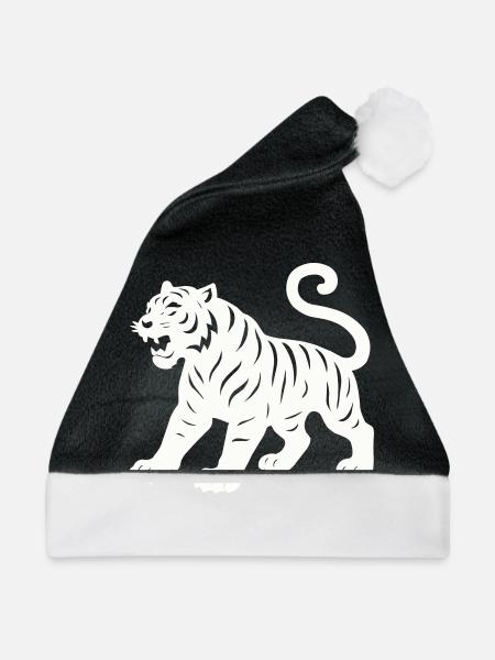tiger - Weihnachtsmütze - Schwarz/Weiß