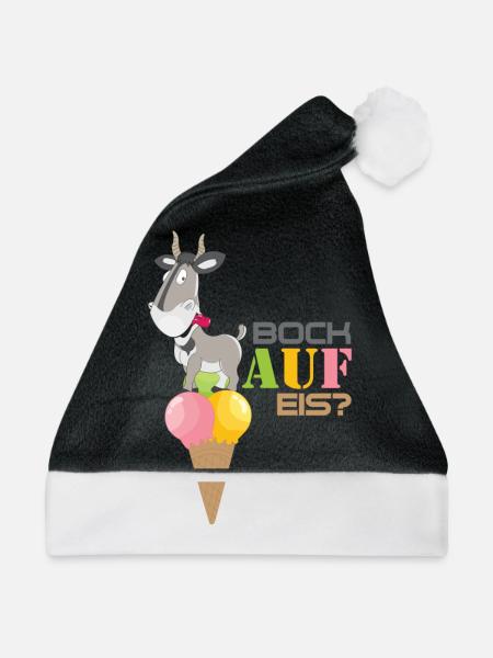 Bock auf Eis. - Weihnachtsmütze - Schwarz/Weiß