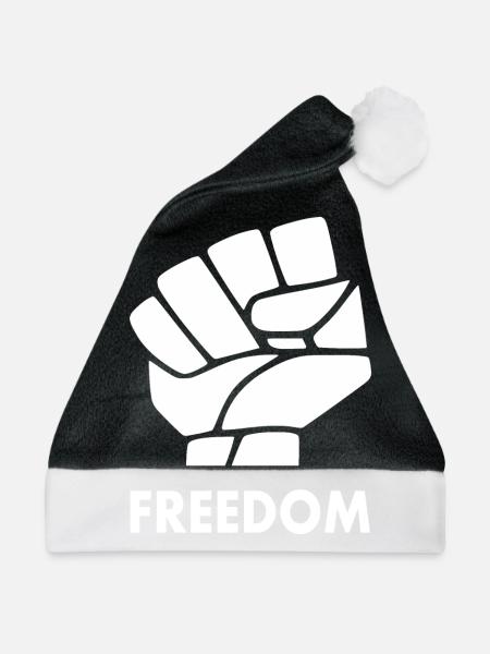 Freiheit - Weihnachtsmütze - Schwarz/Weiß - Vorne