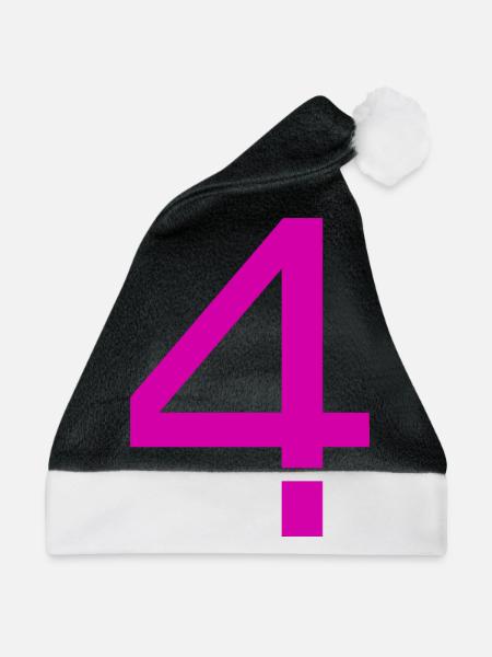 4 - Weihnachtsmütze - Schwarz/Weiß