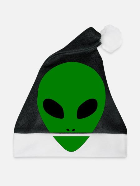 Aliens Außerirdischer Kopf - Weihnachtsmütze - Schwarz/Weiß