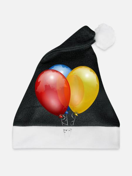 Ballons - Weihnachtsmütze - Schwarz/Weiß