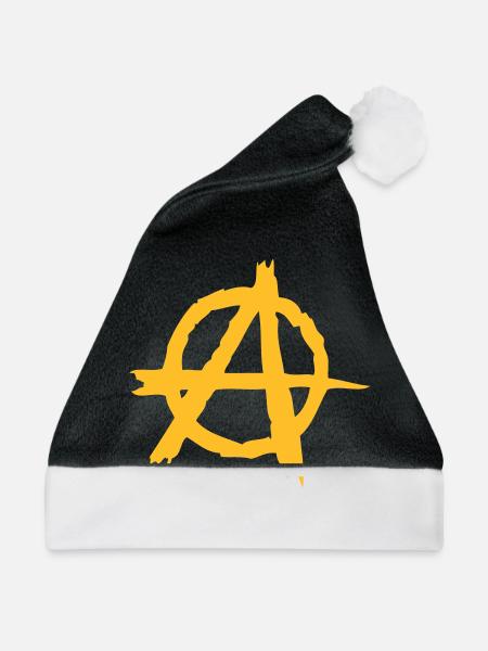 Anarchie - Weihnachtsmütze - Schwarz/Weiß