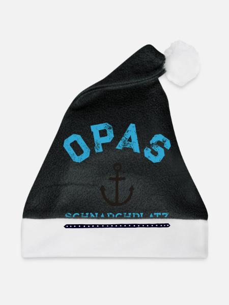 Opas Schnarchplatz - Weihnachtsmütze - Schwarz/Weiß