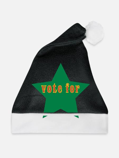 vote_for_ - Weihnachtsmütze - Schwarz/Weiß