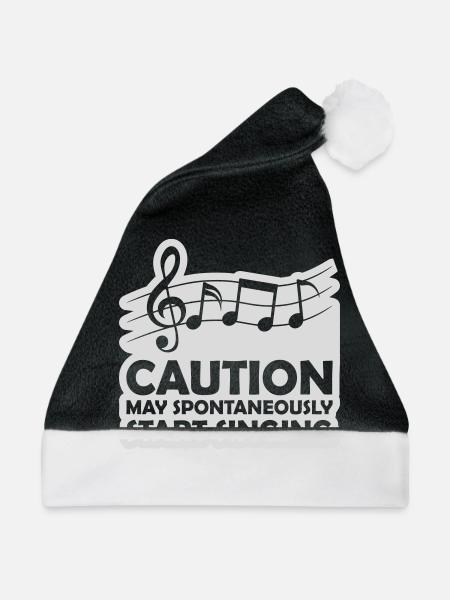 may spontaneously start singing - Weihnachtsmütze - Schwarz/Weiß