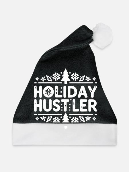 Holiday Hustler - Weihnachtsmütze - Schwarz/Weiß - Vorne