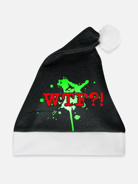 WTF - Weihnachtsmütze - Schwarz/Weiß