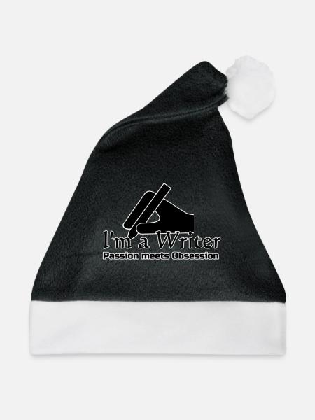 Writer Autor Schriftsteller Buch Roman Geschenk - Weihnachtsmütze - Schwarz/Weiß