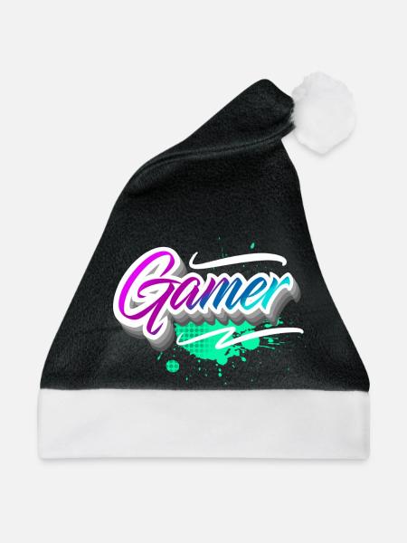 Gamer - Weihnachtsmütze - Schwarz/Weiß
