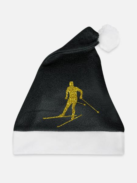 Gold Langlauf - Weihnachtsmütze - Schwarz/Weiß