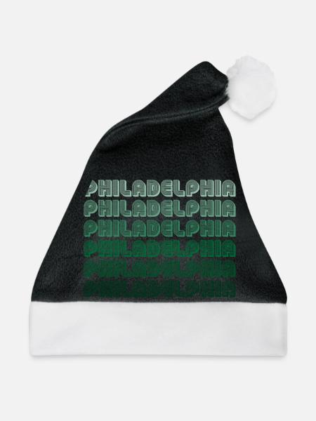 Philadelphia Typografie Gradient - Weihnachtsmütze - Schwarz/Weiß