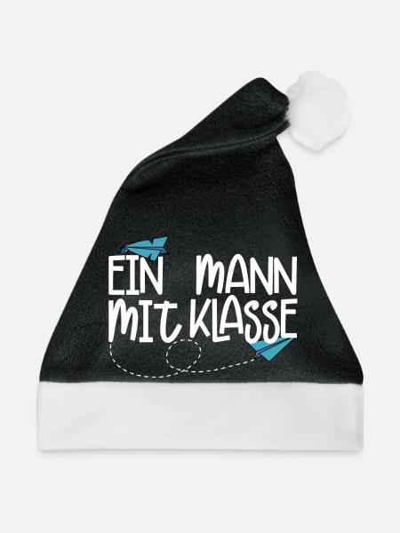 Ein Mann mit Klasse - (weiß) - Weihnachtsmütze - Schwarz/Weiß