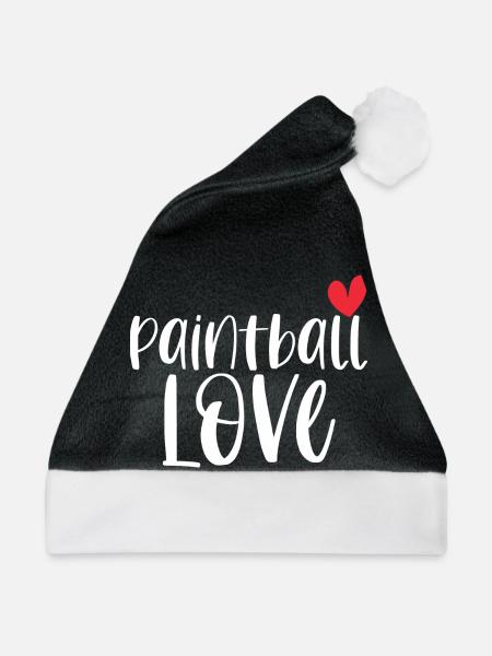Paintball Love Paintballer Gotcha Geschenk - Weihnachtsmütze - Schwarz/Weiß - Vorne